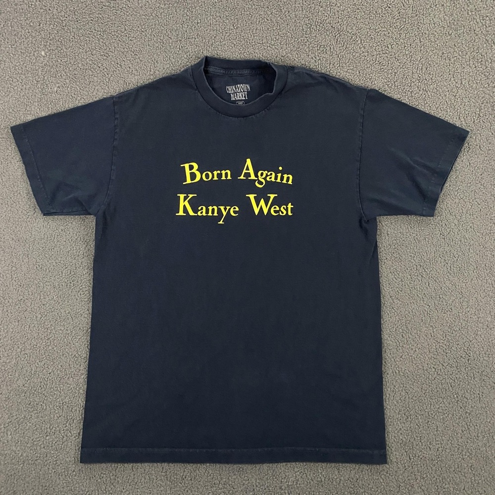 Kanye West Chinatown Market T-Shirt Mens Large Black Born Again Graphic Tee
